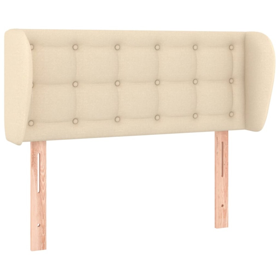 Cabecero de tela color crema 103x23x78/88