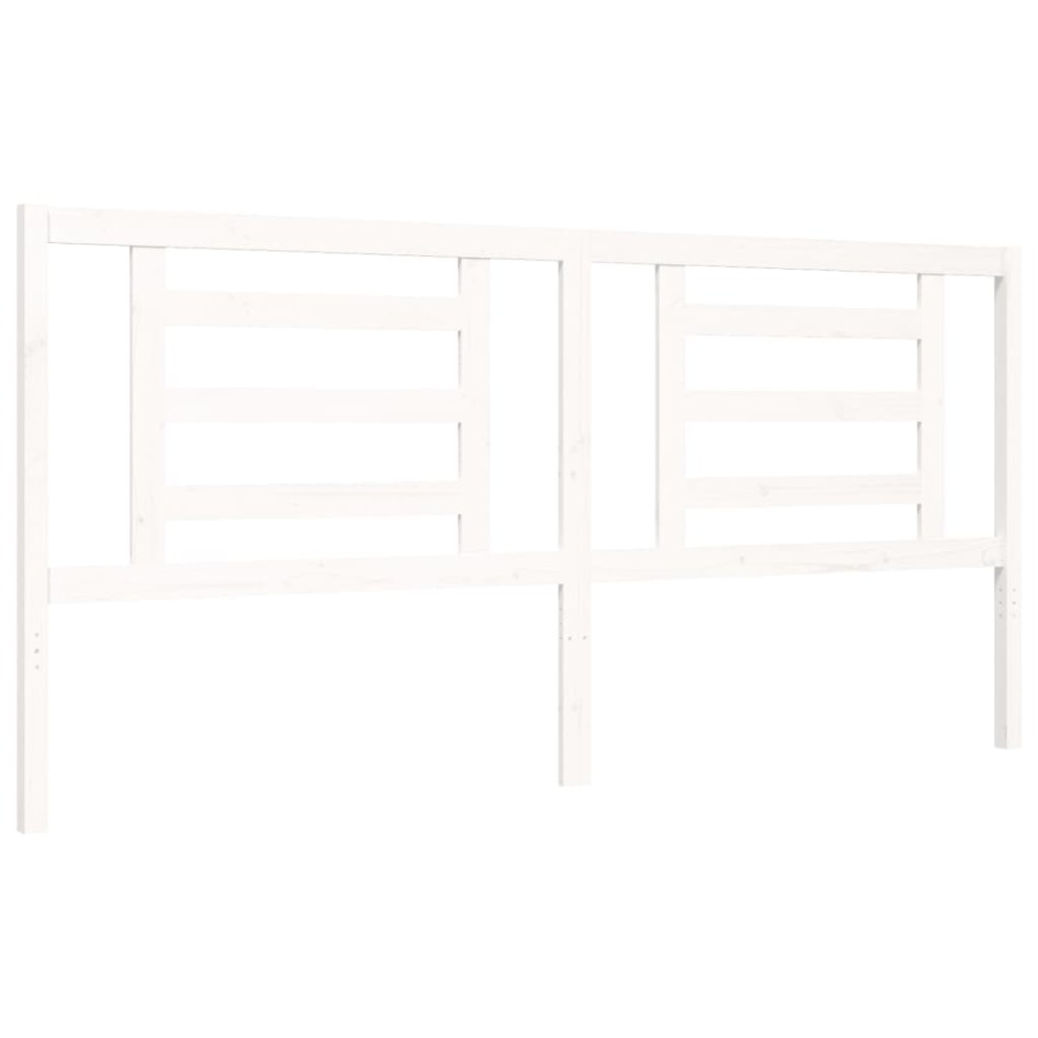 Estructura cama de matrimonio con cabecero madera maciza