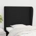 Cabecero con orejas de tela negro 103x23x118/128