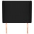 Cabecero con orejas de tela negro 103x23x118/128