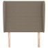 Cabecero con orejas de tela gris taupe 83x23x118/128