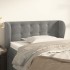 Cabecero de terciopelo gris claro 93x23x78/88