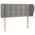Cabecero de terciopelo gris claro 93x23x78/88
