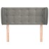 Cabecero de terciopelo gris claro 93x23x78/88