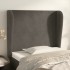 Cabecero con orejas de terciopelo gris oscuro 83x23x118/128