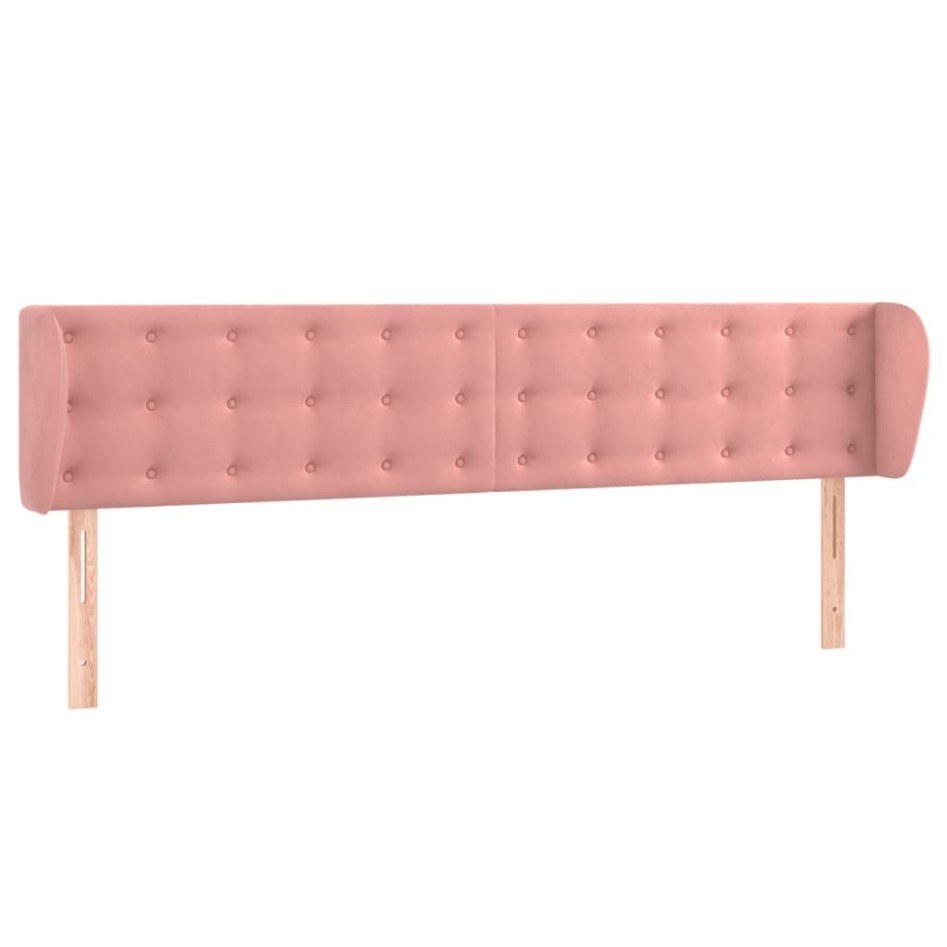 Cabecero de terciopelo rosa 203x23x78/88