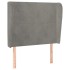 Cabecero con orejas de terciopelo gris claro 103x23x118/128