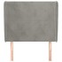 Cabecero con orejas de terciopelo gris claro 103x23x118/128