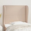 Cabecero con orejas cuero sintético capuchino 83x23x118/128 cm