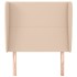 Cabecero con orejas cuero sintético capuchino 83x23x118/128