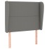 Cabecero con orejas de tela gris oscuro 83x23x118/128