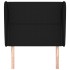 Cabecero con orejas de tela negro 103x23x118/128