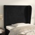 Cabecero con orejas de terciopelo negro 83x23x118/128