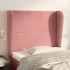 Cabecero con orejas de terciopelo rosa 93x23x118/128