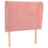 Cabecero con orejas de terciopelo rosa 93x23x118/128