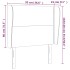 Cabecero con orejas de terciopelo rosa 93x23x118/128