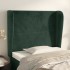 Cabecero con orejas de terciopelo verde oscuro 93x23x118/128