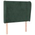 Cabecero con orejas de terciopelo verde oscuro 93x23x118/128
