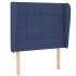 Cabecero con orejas de tela azul 103x23x118/128