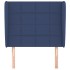 Cabecero con orejas de tela azul 103x23x118/128
