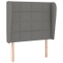 Cabecero con orejas de tela gris oscuro 83x23x118/128