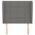 Cabecero con orejas de tela gris oscuro 83x23x118/128