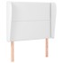 Cabecero con orejas de cuero sintético blanco 93x23x118/128