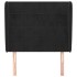 Cabecero con orejas de terciopelo negro 103x23x118/128