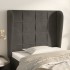 Cabecero con orejas de terciopelo gris oscuro 103x23x118/128