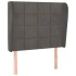 Cabecero con orejas de terciopelo gris oscuro 103x23x118/128