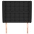 Cabecero con orejas de cuero sintético negro 83x23x118/128