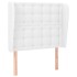 Cabecero con orejas de cuero sintético blanco 93x23x118/128