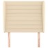 Cabecero con orejas de tela color crema 83x23x118/128