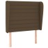 Cabecero con orejas de tela gris claro 103x23x118/128