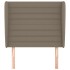 Cabecero con orejas de tela gris taupe 93x23x118/128