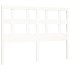 Estructura de cama con cabecero madera maciza blanco 120x200