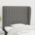Cabecero con orejas de tela gris oscuro 103x23x118/128