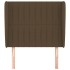 Cabecero con orejas de tela gris claro 103x23x118/128