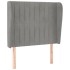 Cabecero con orejas de terciopelo gris claro 103x23x118/128
