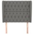 Cabecero con orejas de tela gris oscuro 103x23x118/128