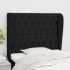 Cabecero con orejas de tela negro 93x23x118/128