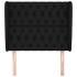 Cabecero con orejas de tela negro 93x23x118/128