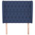Cabecero con orejas de tela azul 103x23x118/128