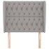 Cabecero con orejas de tela gris claro 93x23x118/128