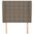 Cabecero con orejas de tela gris taupe 103x23x118/128