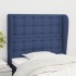 Cabecero con orejas de tela azul 103x23x118/128