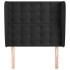 Cabecero con orejas de terciopelo negro 93x23x118/128