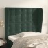 Cabecero con orejas de terciopelo verde oscuro 83x23x118/128