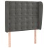 Cabecero con orejas de terciopelo gris oscuro 83x23x118/128