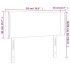 Cabecero de tela color crema 93x16x78/88